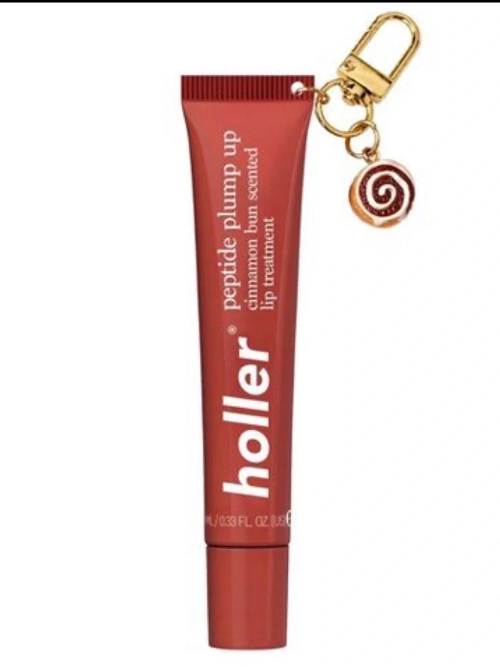 Peptide Plump Up Cinnamon Bun Scented Lip Treatment Keychain - 10ml new w/charm